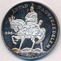 1996. Árpád Nagyfejedelem / Országos Erdészeti Egyesület 1866-1996 ezüstözött fém emlékérem (43mm) T:1- patina