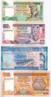Srí Lanka 1995. 10R + 2001. 20R + 100R + 2010. 50R T:I Sri Lanka 1995. 10 Rupees + 2001. 20 Rupees + 100 Rupees + 2010. 50 Rupees C:UNC