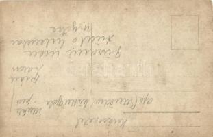 1911 Kovácspatak, Kovacov; dunai evezősök indulnak a Helemba-szigetre, hajómalom / rowers, boat mill...