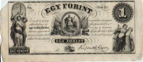 Emigrációs "Kossuth bankó" 18.. 1Ft "D" sorozatbetűvel T:I