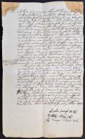 1830 Kunszentmiklós város szerződése helyi mészárszák bérletéről . A városi elöljárók aláírásával