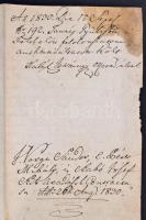 1830 Kunszentmiklós város szerződése helyi mészárszák bérletéről . A városi elöljárók aláírásával