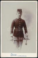 cca 1890 Snájdig hadnagy fotója 11x16 cm