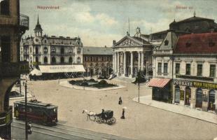 Nagyvárad, Oradea - 3 db régi városképes lap, Bémer tér, villamos, zsinagóga / 3 pre-1945 town-view postcards, square, tram, synagogue