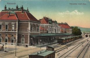 Kolozsvár, Cluj - 2 db régi városképes lap, vasútállomás. vegyes minőség / 2 pre-1945 town-view postcards, railway station. mixed quality