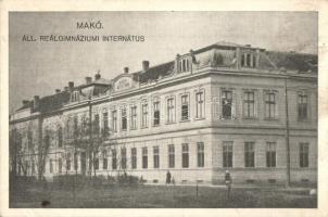Makó, Állami reálgimnáziumi internátus - 2 db régi, ugyanolyan képeslap / 2 pre-1945 postcards of th...