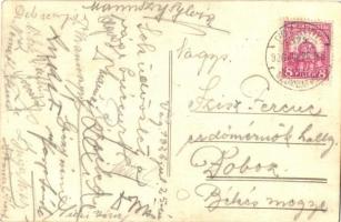 1926 Sopron, Az erdész hallgatók búcsúja. Színházi görlök - nőnek öltözött férfiak. Löbenwein Harald...