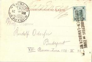 Gmunden, Salzschiff-fahrt nach dem Traunfall. Verlag Josef Vesco / salt boat trip after the accident...