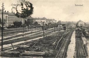 Bohumín, Oderberg; Bahnhof / railway station, locomotive, wagons (Rb)