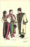 Kalotaszegi magyar népviselet / Hungarian folklore, traditional peasant costumes s: Szilágyi G. Ilona (EK)