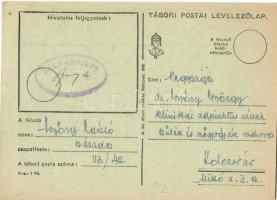 1942 Fehér Húsvét Oroszországban. Második világháborús tábori posta, M. kir. haditudósító osztag kia...