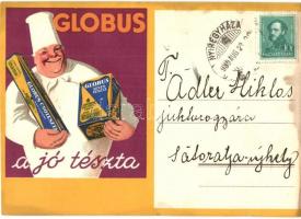 Globus, a jó tészta / Hungarian pasta advertisement card (fl)