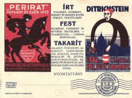 Dietrichstein Perirat patkány és egérírtó reklámlapja / Vermin control advertisement card (EK)