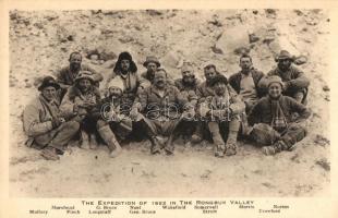 1922 The expedition team of Rongbuk Valley and Glacier, first British Mount Everest reconnaissance expedition. George Mallory