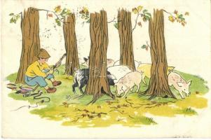 24 db főleg régi motívumlap, üdvözlőlapok, köztük 4 leporellólap / 24 mostly pre-1945 motive cards, ...