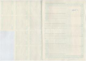 Barcs 1985. "Unitech Ipari Szövetkezet" érdekeltségialap-kiegészítő kötvénye 1000Ft-ról + ...