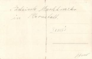 Brassó, Kronstadt, Brasov; Sächsische Marktweiber / erdélyi asszonyok a piacon K.u.K. katonákat szol...