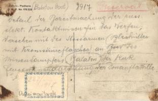 1917 An Bord des Minendampfers Balaton der K.u.K. Flussminenabteilung der Donau-Flottille / A Dunai ...