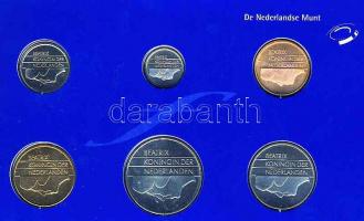 Hollandia 2000. 5c-5G 6klf forgalmi szettben, Euro érmék bemutatásával T:BU