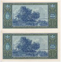 1945. 1.000.000P (2x) sorszámkövetők T:I