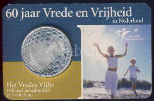 Hollandia 2005. 5Euro Ag "Felszabadulás 60. évfordulója" T:BU Eredeti csomagolásban!