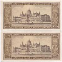 1946. 100.000.000P (2x) sorszámkövetők T:I