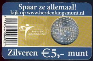 Hollandia 2005. 5Euro Ag "Felszabadulás 60. évfordulója" T:BU Eredeti csomagolásban!