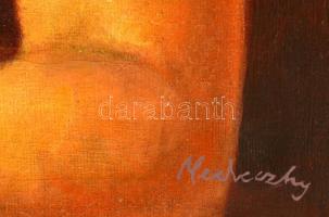 Medvedzky jelzéssel: Női portré. Olaj, vászon, 70×55 cm