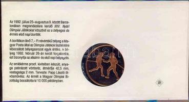 1992. "Barcelona" emlékérem érmés borítékon T:PP Csak 10.000db!