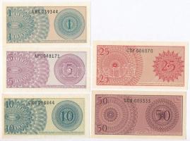 Indonézia 1964. 1s + 5s + 10s + 25s + 50s T:I
Indonesia 1964. 1 Sen + 5 Sen + 10 Sen + 25 Sen + 50 ...