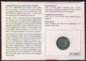 Mexikó 1984. 25$ Ag "Labdarúgó VB" érmés borítékon T:1