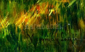 Neogrády jelzéssel: Nyírfák. Tempera, karton, 40×50 cm