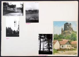 1971-1972 Eger, Salgótarján, Salgó vára, városképek, vízilabda mérkőzés, 46 db fotó  5 db kartonra r...