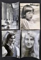 cca 1960 és 1980 közötti vintage fényképek, sokféle témáról, egy részük feliratozva, 18x24 cm és 13x...