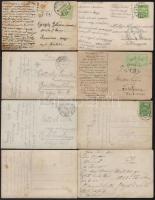 cca 1914-1918 Katonai privát fotólapok, 13 db vintage fotó, többsége feliratozva, postázva, 9x14 cm