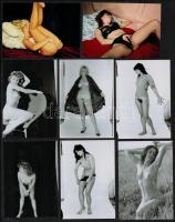 cca 1983 Fotómodellek, akik mindent megmutatnak, 33 db szolidan erotikus vintage negatívról készült ...