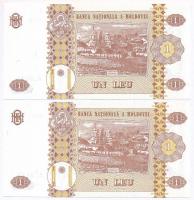 Moldova 2010. 1L (2x) közeli sorszám T:I
Moldova 2010. 1 Leu (2x) close serials C:UNC