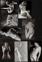 cca 1969 Czakó László hagyatékából 13 db jelzett, vintage aktfotó, 9x12 cm és 14x9 cm / 13 nude photos