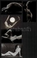 cca 1969 Czakó László hagyatékából 13 db jelzett, vintage aktfotó, 9x12 cm és 14x9 cm / 13 nude phot...