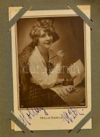 Nagy aláírásgyűjtemény, nagyrészt magyar hírességek, színészek, színésznők aláírásai fényképen vagy ...