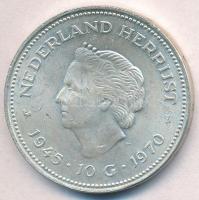 Hollandia 1970. 10G Ag "Julianna" T:2 Netherlands 1970. 10 Gulden Ag "Juliana" C...