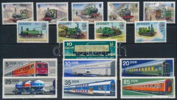 1973-1985 Vonat motívum 3 klf sor + 1 önálló érték, 1973-1985 Trains 3 sets + 1 stamp