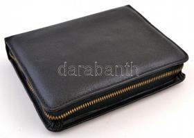 Retró férfi pipere készlet, hiánytalan, műbőr táskában, jó állapotban, 21x15 cm