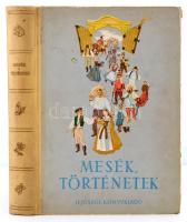 Mesék, történetek. Negyvenöt magyar író a gyermekeknek.Tizenkét színes melléklettel. Szerk.: Hárs László, Kolozsvári Grandpierre Emil. F. Győrffy Anna, Szecskó Tamás rajzaival. A borítót Szecskó Tamás rajzolta. Bp., 1954, Ifjúsági Könyvkiadó.  Második, átdolgozott kiadás. Kiadói illusztrált félvászon-kötés, kopottas borítóval.