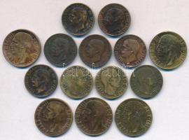 Olaszország 1920R-1942R 5c Cu; Al-Br (9x) + 1938R-1942R 10c Cu; Al-Br (5x) T:2--3- patina, ph.
Ital...