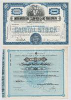 9db-os vegyes külföldi részvény tétel, benne francia, amerikai, belga, svájci, török, osztrák és ném...