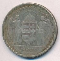 1930. 5P Ag "Horthy jobbra" T:2-,3 patina
Adamo P8