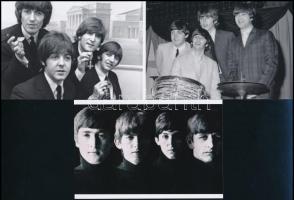 cca 1966 Beatles együttes, Fekete György (1904-1990) budapesti fényképész hagyatékában fellelt 3 db repró negatív mai nagyítása, 10x15 cm