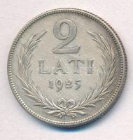 Lettország 1925. 2L Ag T:2 patina 
Latvia 1925. 2 Lati Ag C:XF patina 
Krause KM#8