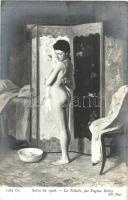 4 db régi enyhén erotikus hölgyek motívumlap / 4 pre-1945 slightly erotic ladies motive cards